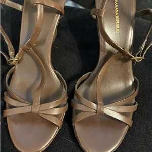 Banana Republic Brown Wedge Heel Sandals